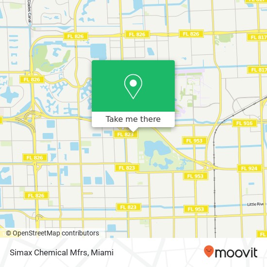 Mapa de Simax Chemical Mfrs
