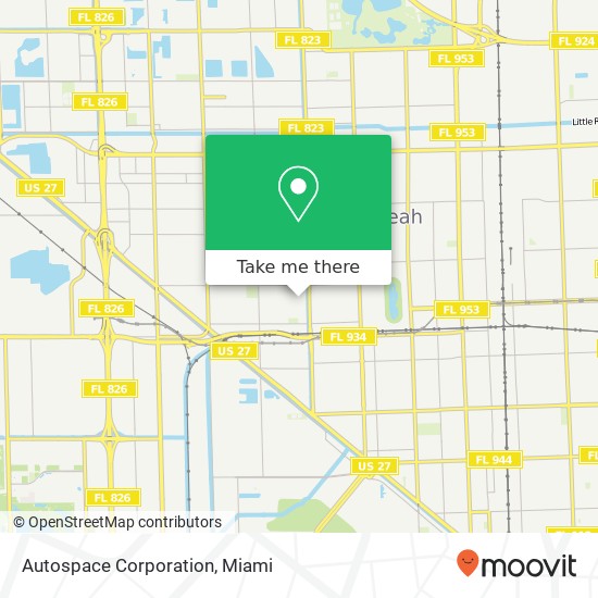 Mapa de Autospace Corporation