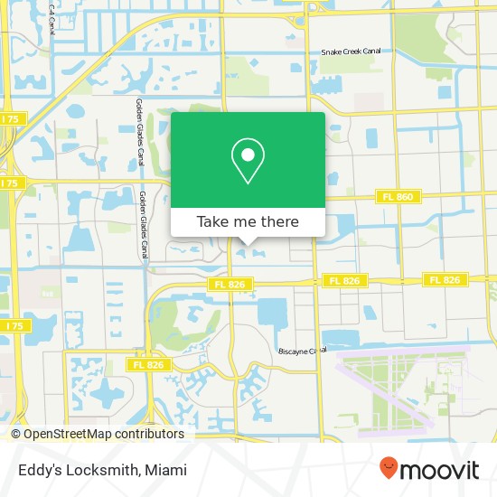 Mapa de Eddy's Locksmith