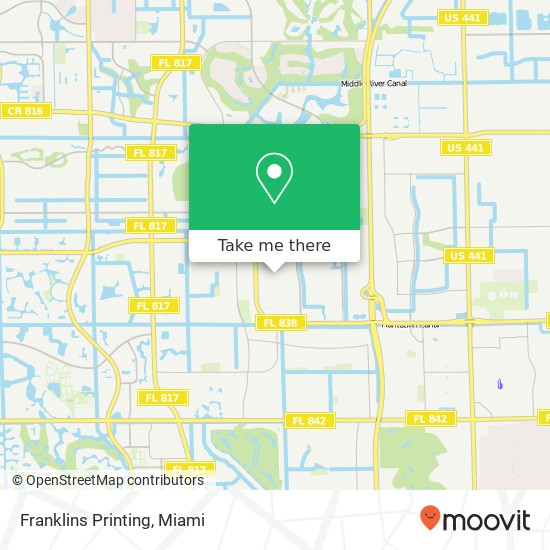 Franklins Printing map