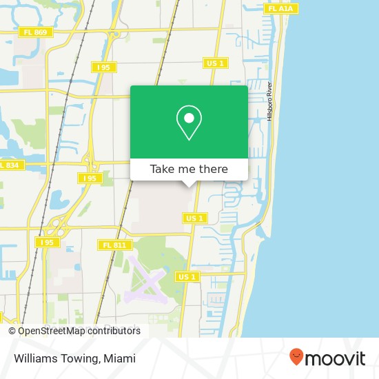 Williams Towing map