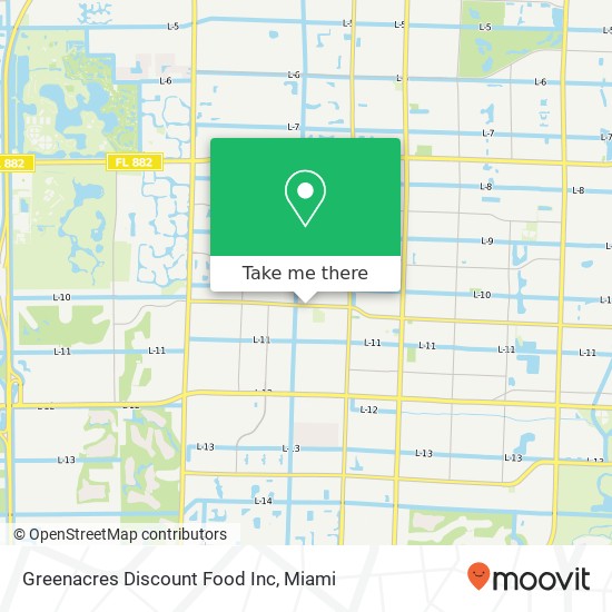 Mapa de Greenacres Discount Food Inc