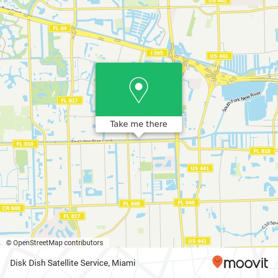 Disk Dish Satellite Service map