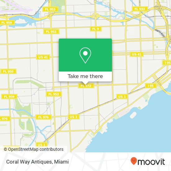 Coral Way Antiques map