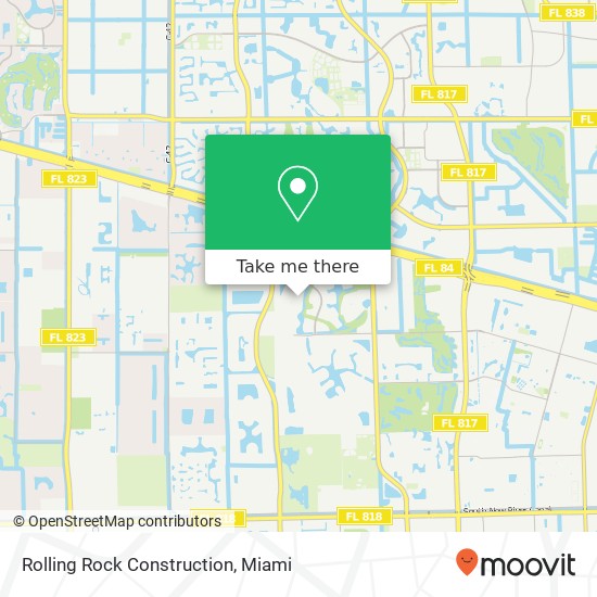 Rolling Rock Construction map
