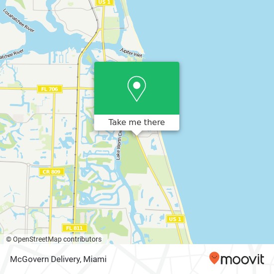 Mapa de McGovern Delivery