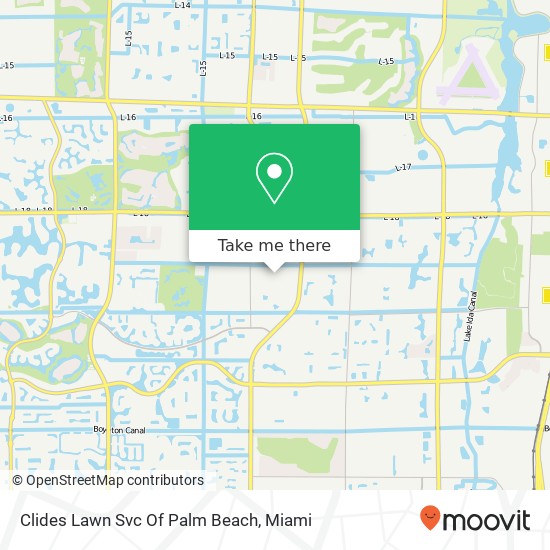 Clides Lawn Svc Of Palm Beach map