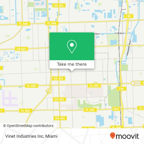 Vinet Industries Inc map