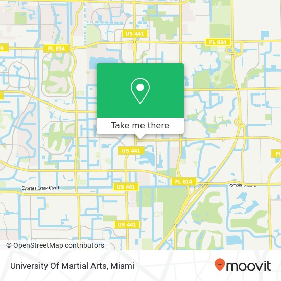 Mapa de University Of Martial Arts