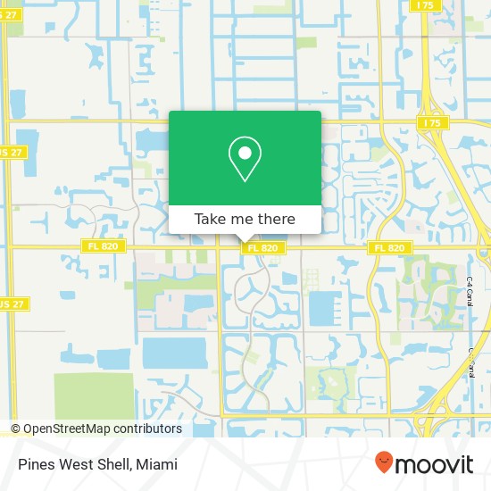 Mapa de Pines West Shell