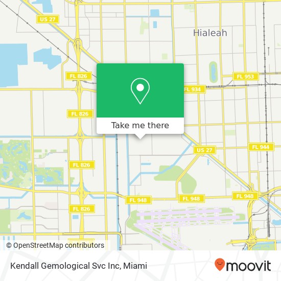 Mapa de Kendall Gemological Svc Inc