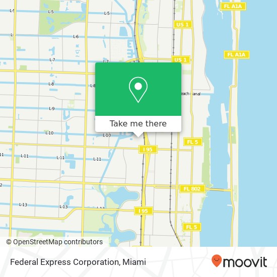 Federal Express Corporation map