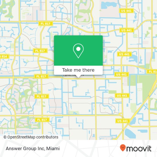 Answer Group Inc map