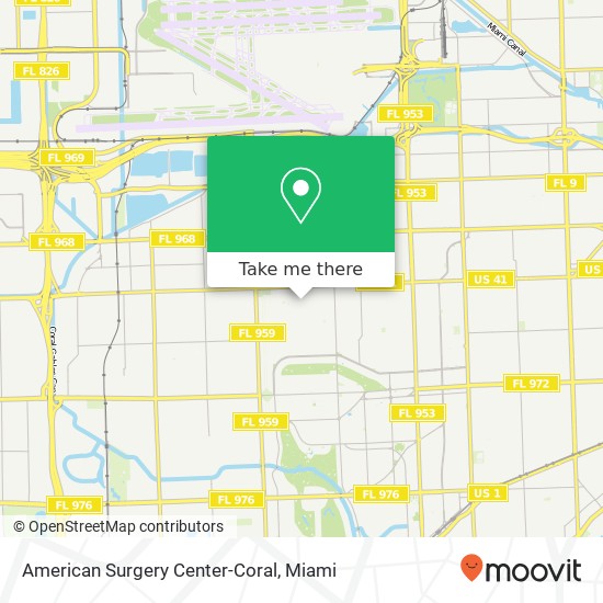 Mapa de American Surgery Center-Coral