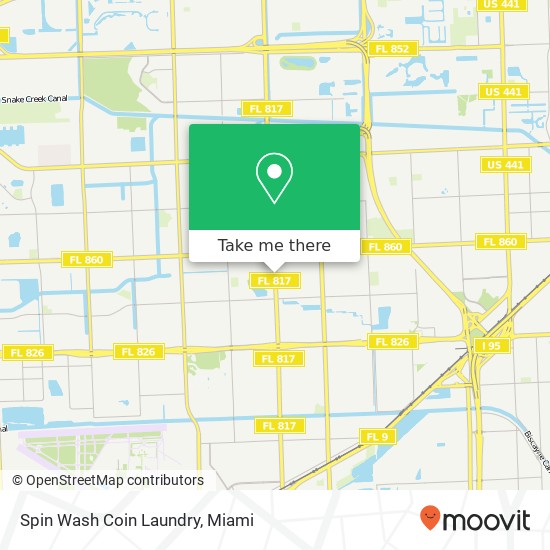 Mapa de Spin Wash Coin Laundry