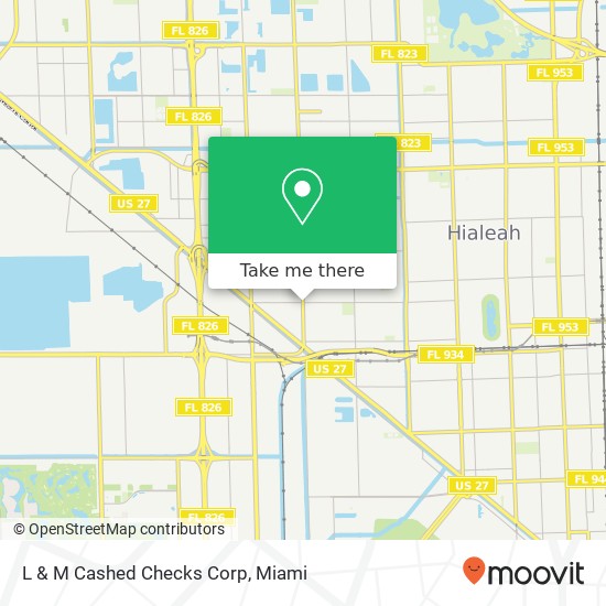 Mapa de L & M Cashed Checks Corp