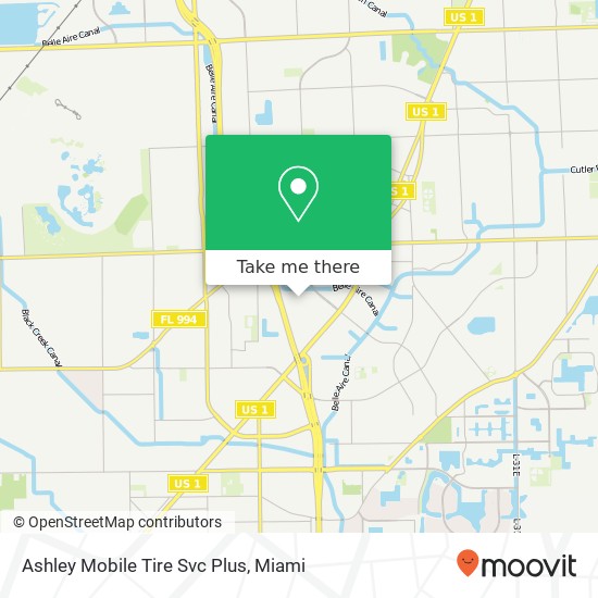 Mapa de Ashley Mobile Tire Svc Plus