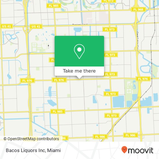 Bacos Liquors Inc map