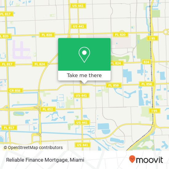 Reliable Finance Mortgage map