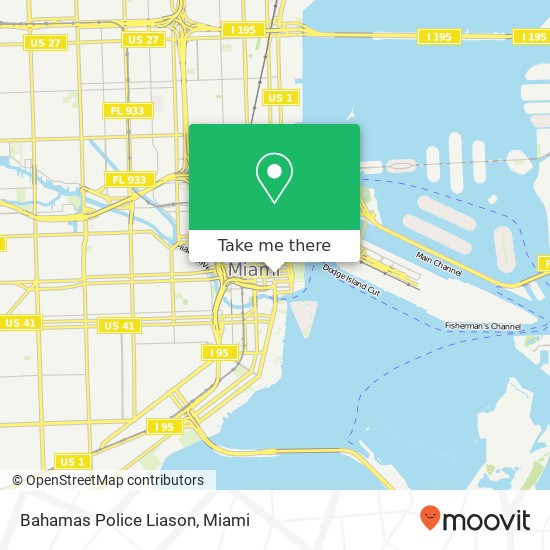 Mapa de Bahamas Police Liason