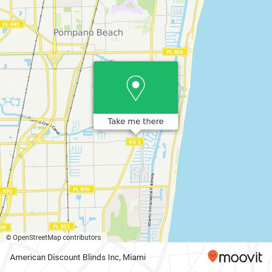 Mapa de American Discount Blinds Inc