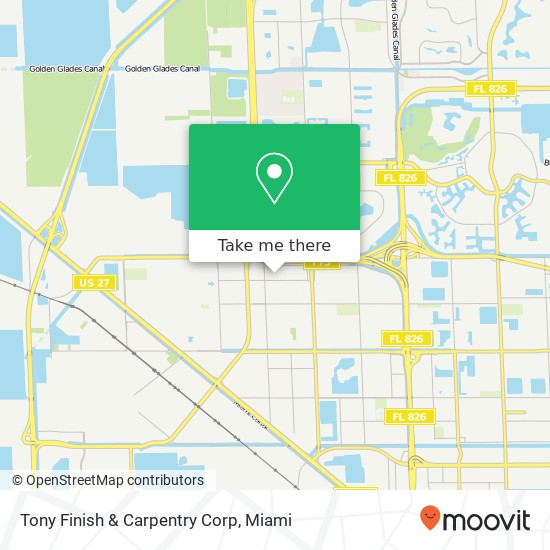 Tony Finish & Carpentry Corp map