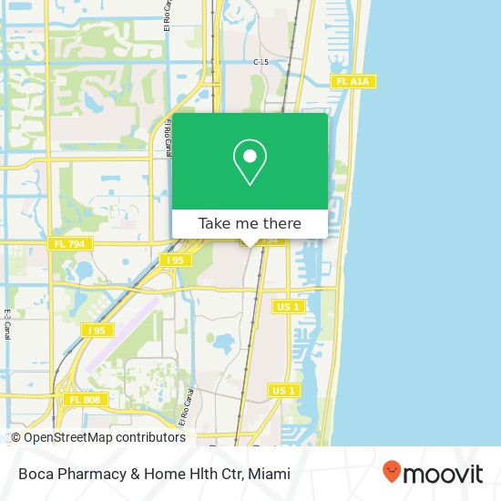 Mapa de Boca Pharmacy & Home Hlth Ctr