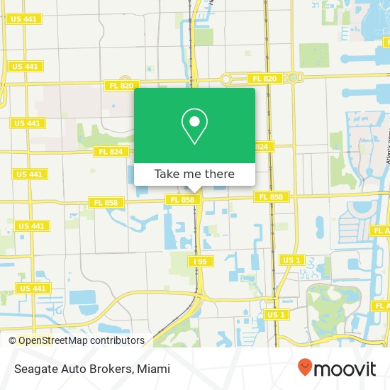 Mapa de Seagate Auto Brokers