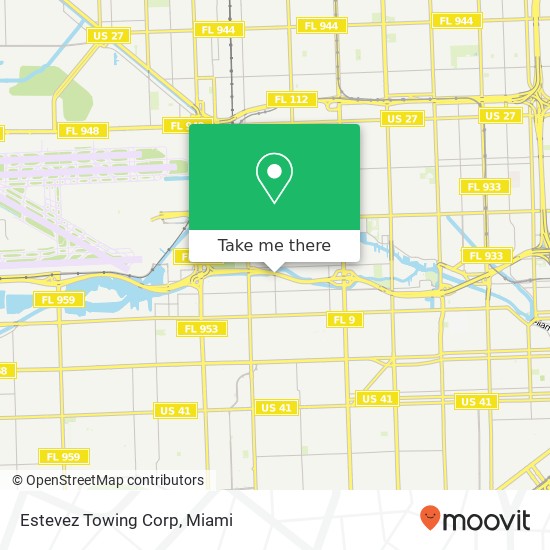 Estevez Towing Corp map