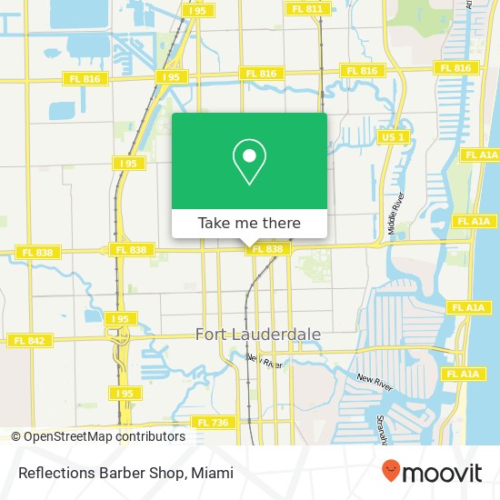 Mapa de Reflections Barber Shop