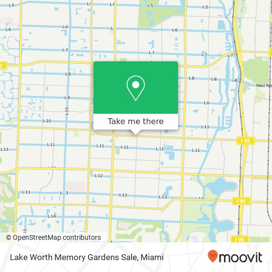 Lake Worth Memory Gardens Sale map