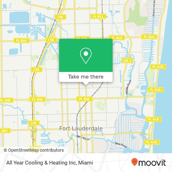 Mapa de All Year Cooling & Heating Inc