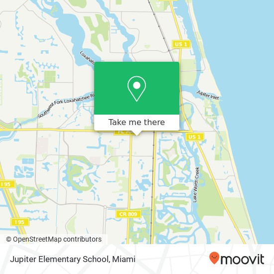 Mapa de Jupiter Elementary School