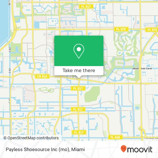 Mapa de Payless Shoesource Inc (mo)