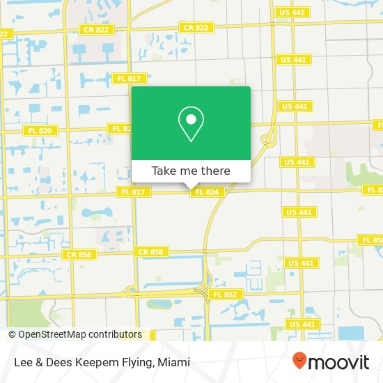 Lee & Dees Keepem Flying map