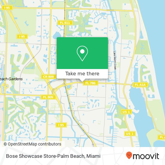 Bose Showcase Store-Palm Beach map