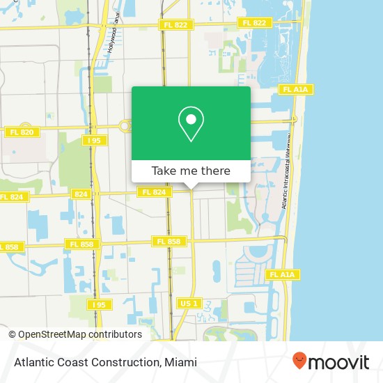 Atlantic Coast Construction map