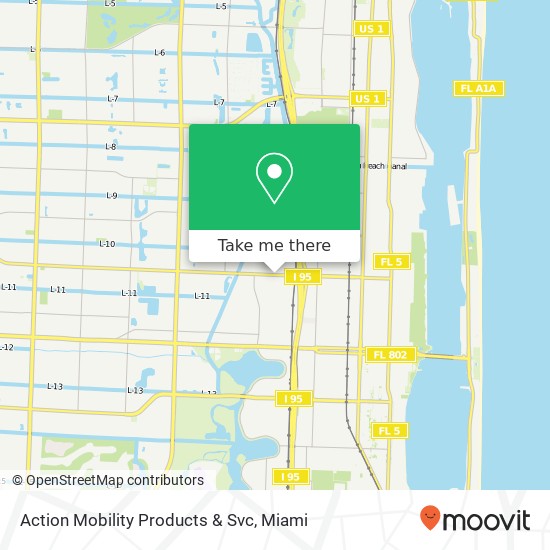 Action Mobility Products & Svc map