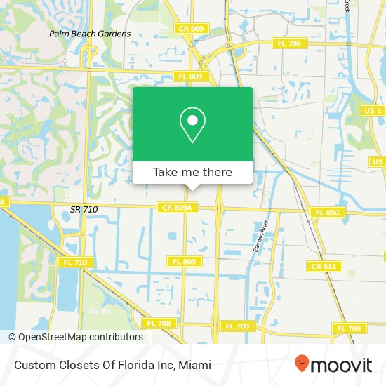 Mapa de Custom Closets Of Florida Inc