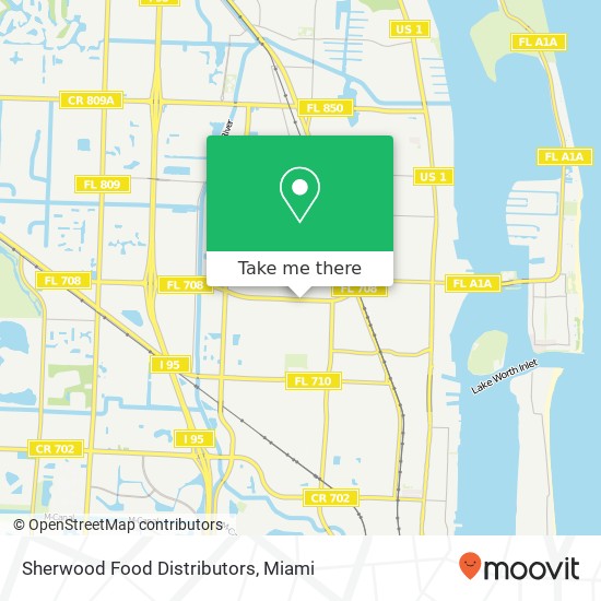 Sherwood Food Distributors map