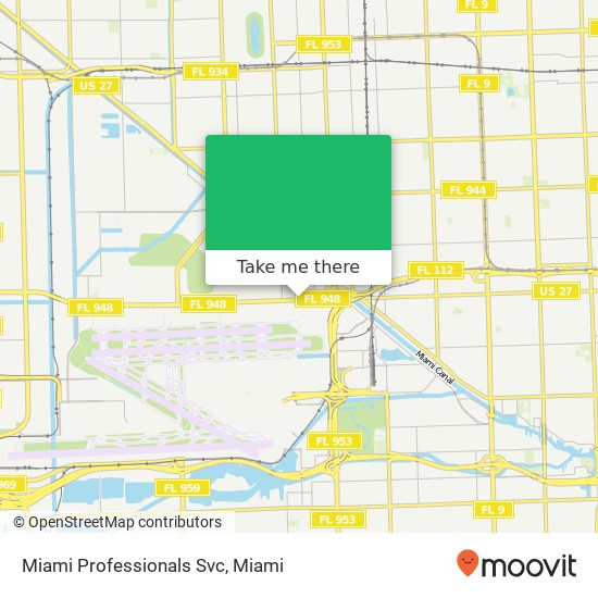 Miami Professionals Svc map