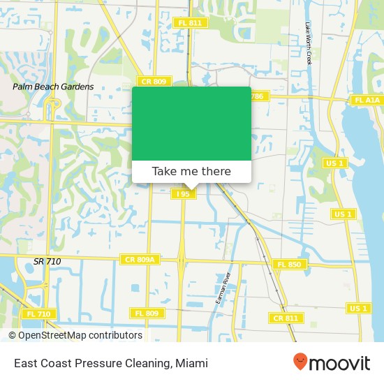 East Coast Pressure Cleaning map