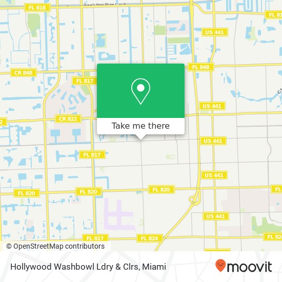 Hollywood Washbowl Ldry & Clrs map