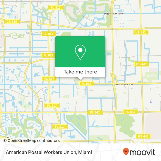 Mapa de American Postal Workers Union