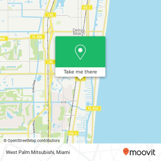 Mapa de West Palm Mitsubishi