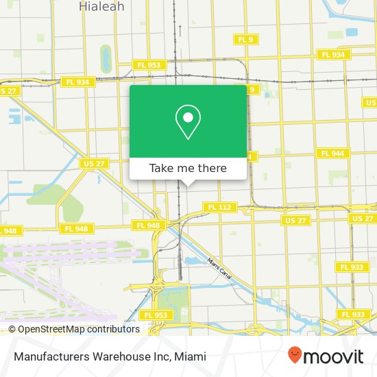 Mapa de Manufacturers Warehouse Inc