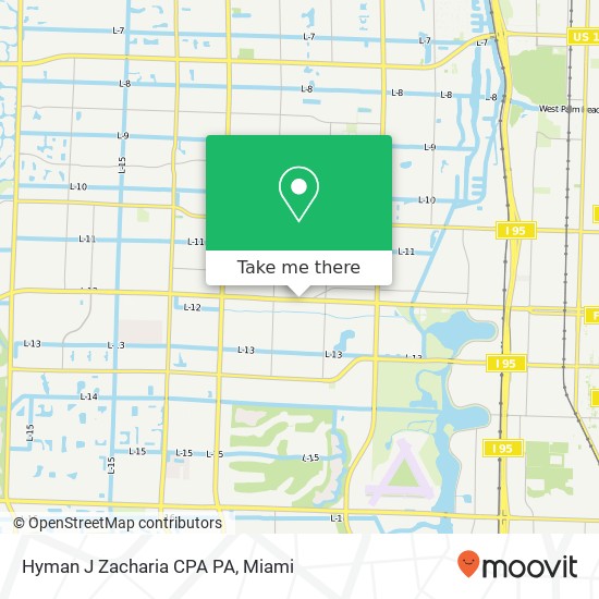 Mapa de Hyman J Zacharia CPA PA