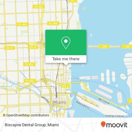 Mapa de Biscayne Dental Group