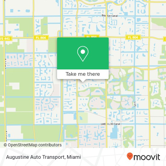 Augustine Auto Transport map