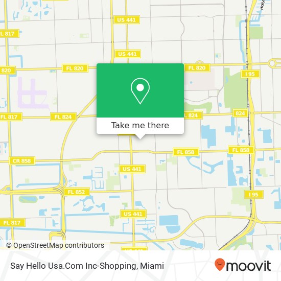 Mapa de Say Hello Usa.Com Inc-Shopping